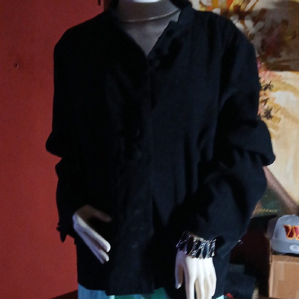 Dressbarn Men's Black Lightweight Jacket